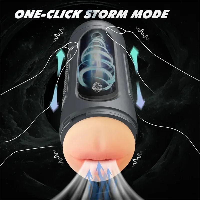 Side profile of male pleasure device