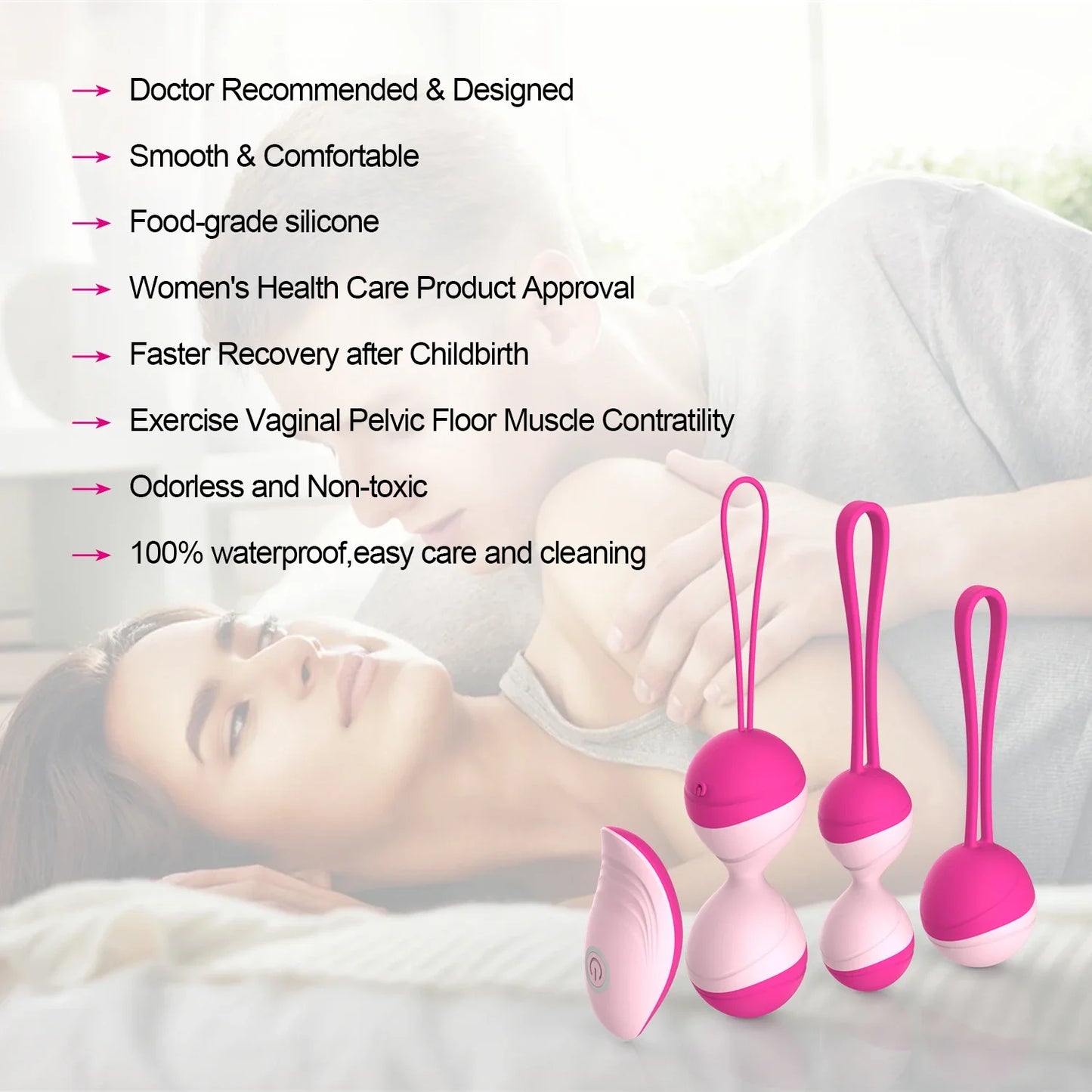 Size comparison of kegel exercise device