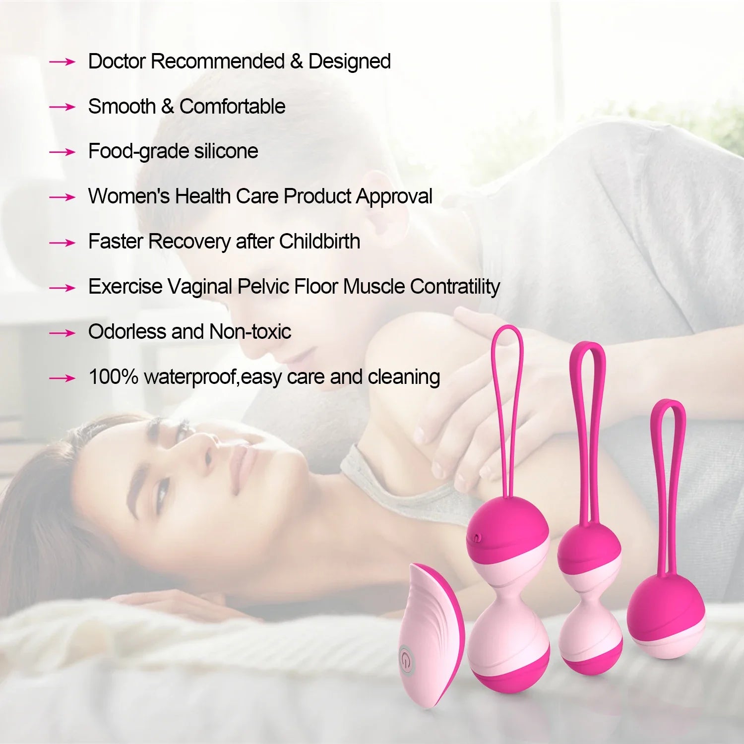 Size comparison of kegel exercise device