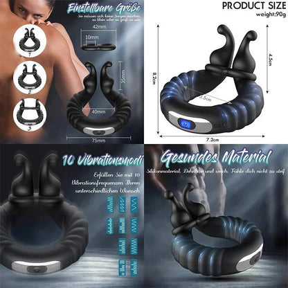 Ring with vibrator attachment detail