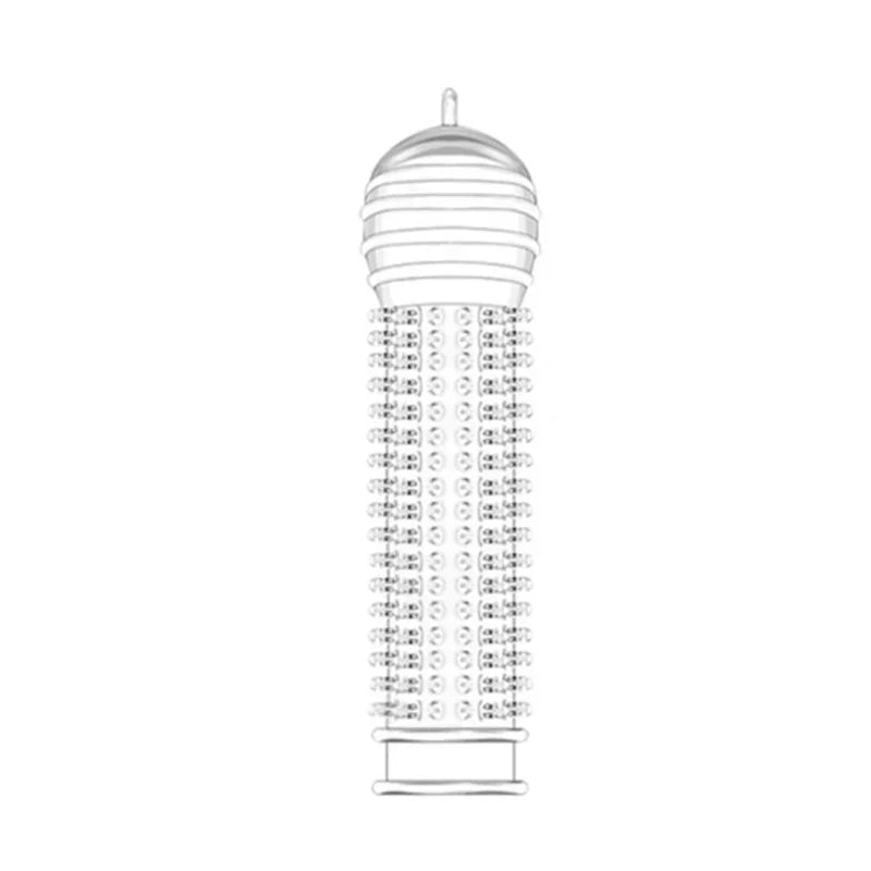 Packaging and accessories included with reusable male scrotum performanceion delay extension device
