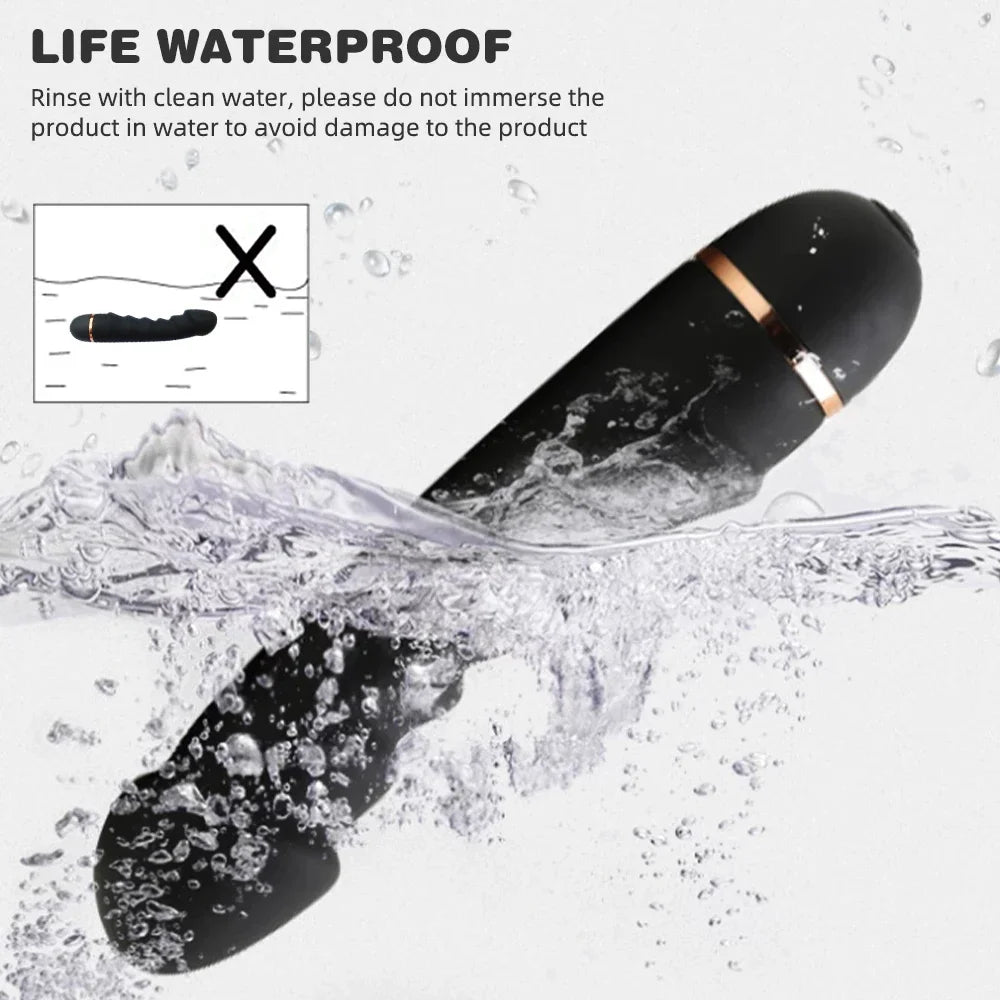 Size comparison of vibrator with scale reference