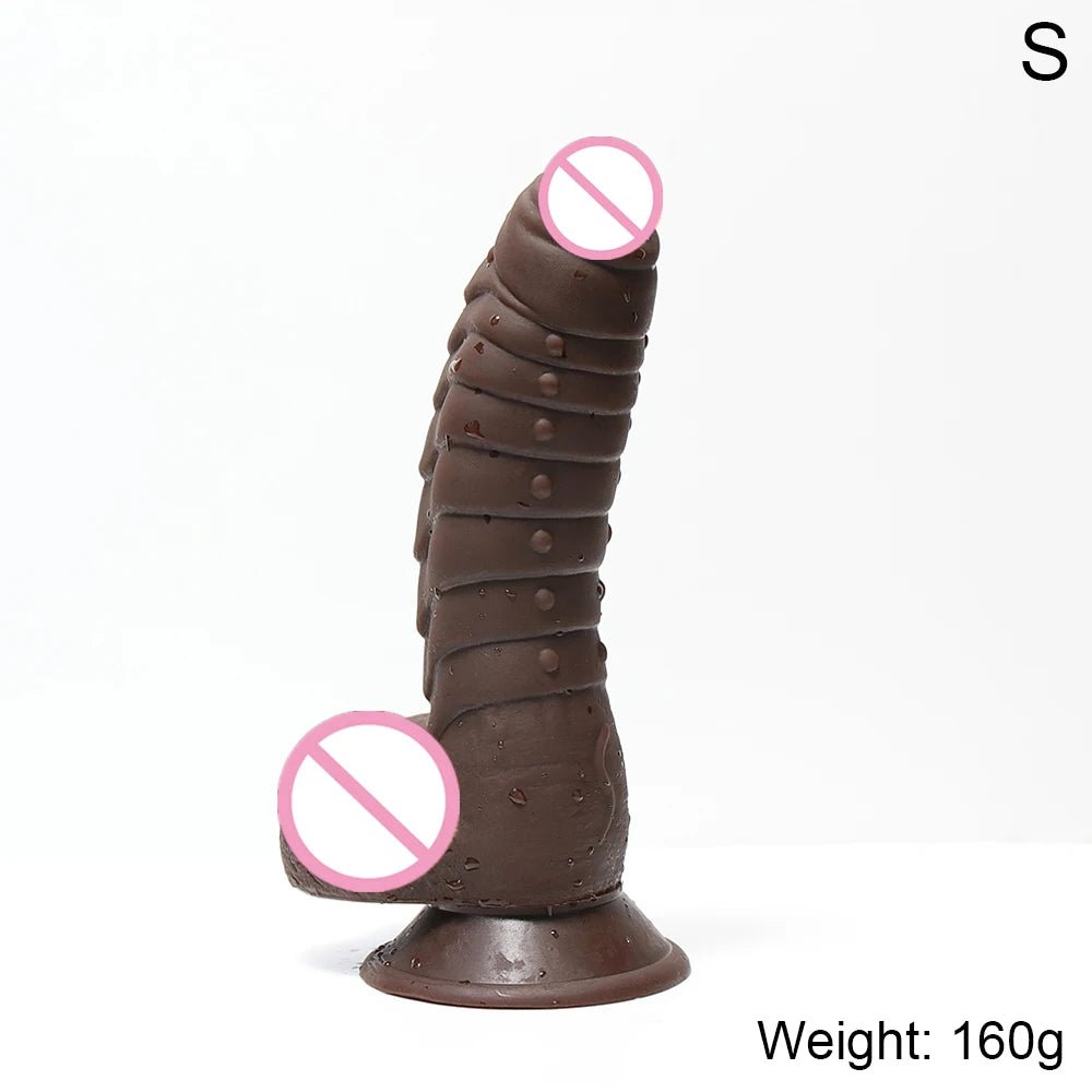 Lifestyle or context shot of xxl huge realistic dragon scales with suction cup enjoyment