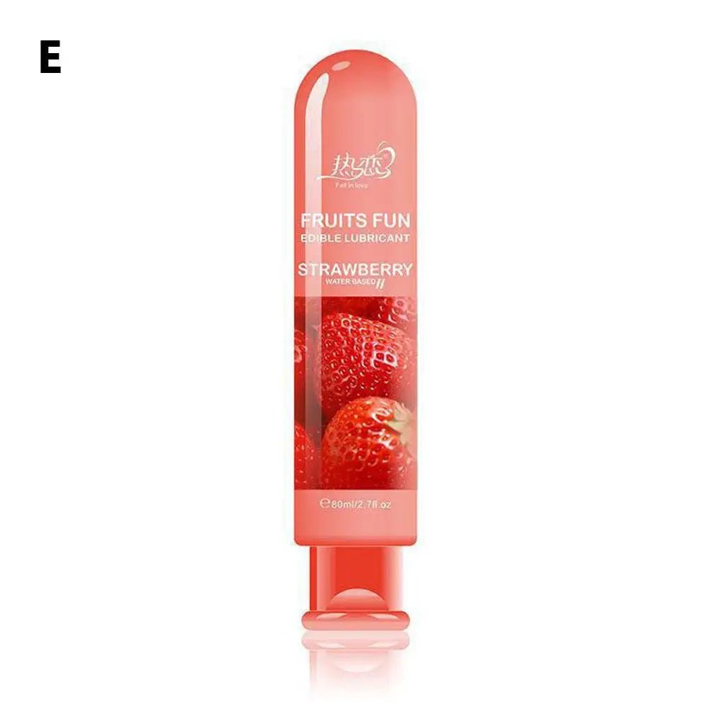 Lubricant shown next to compatible toy