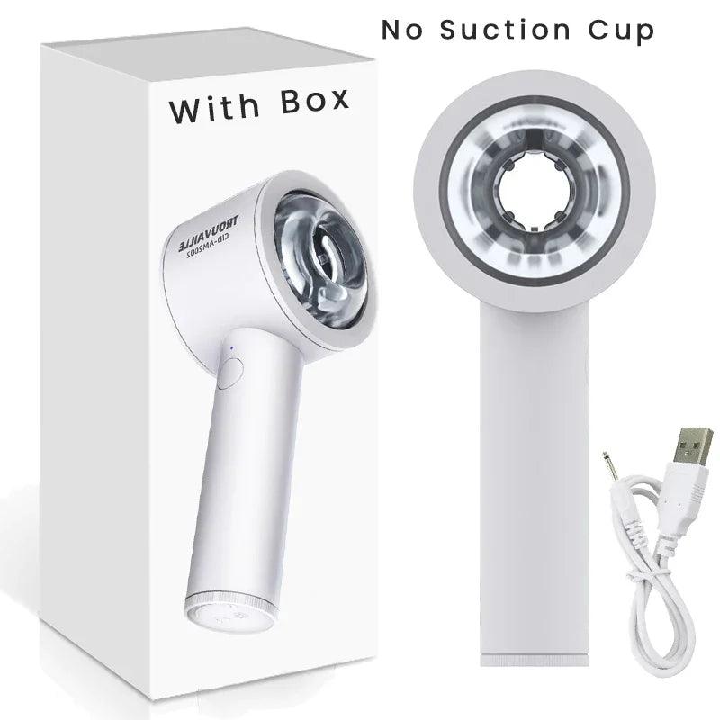 Packaging and accessories included with automatic telescopic cup for ultimate pleasure experience