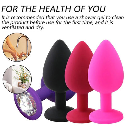 Tip close-up of soft silicone adult plug