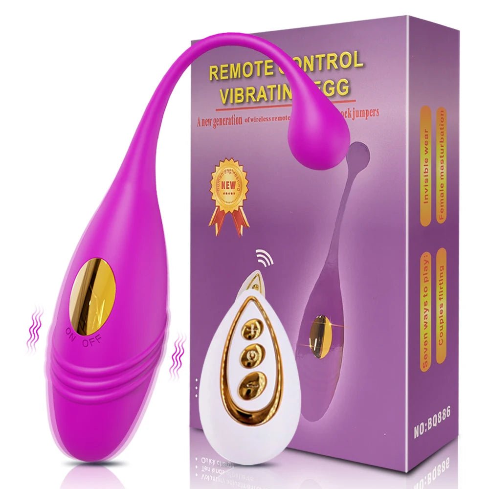 Kegel trainer showing attachment cord or retrieval string