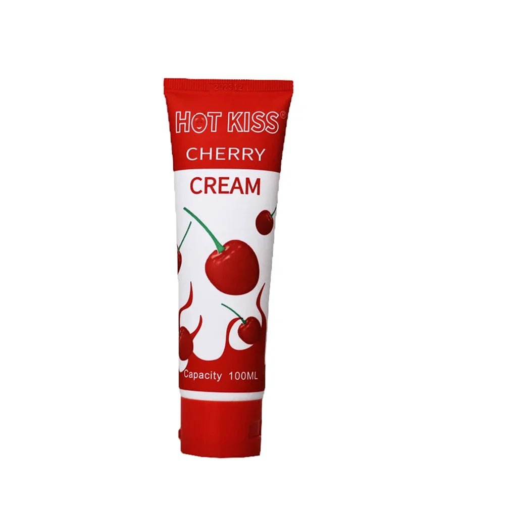 Lubricant shown next to compatible toy