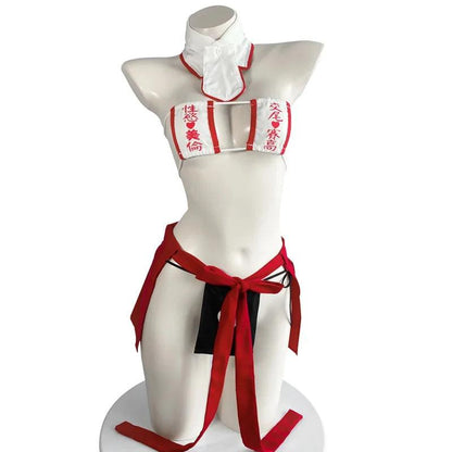 Rear view of lingerie showing back design