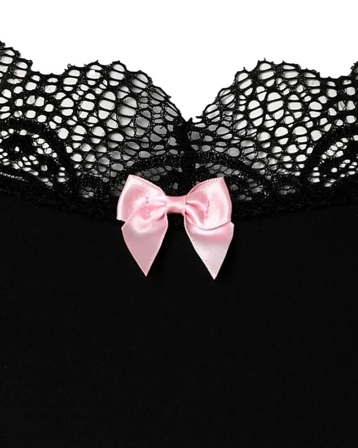 Lingerie set components laid flat