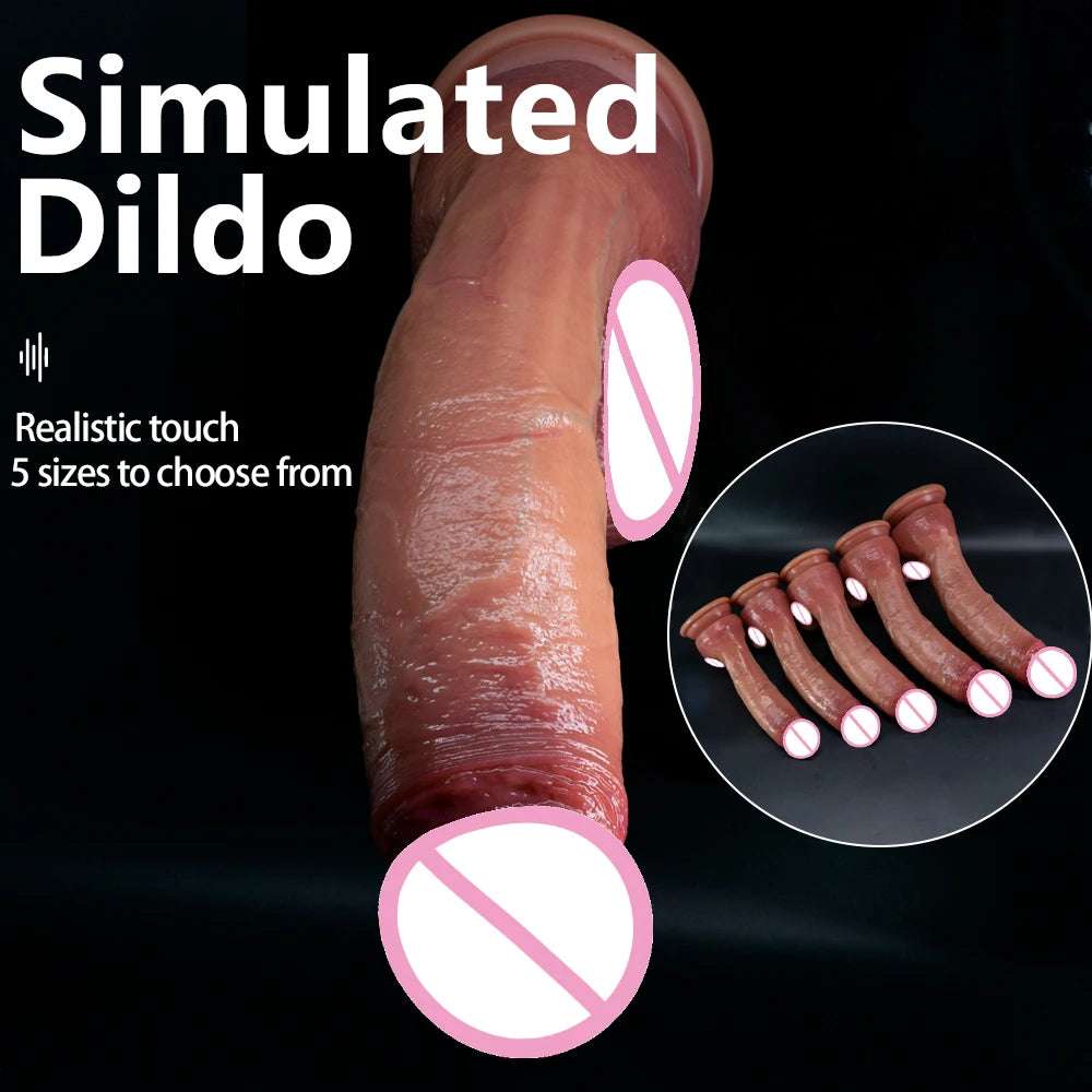Super Long Skin Dildo intimate Medical Silicone Realistic SexToy For Women pleasureor Makeup Dildo Strapon Suction Cup Dick Adults