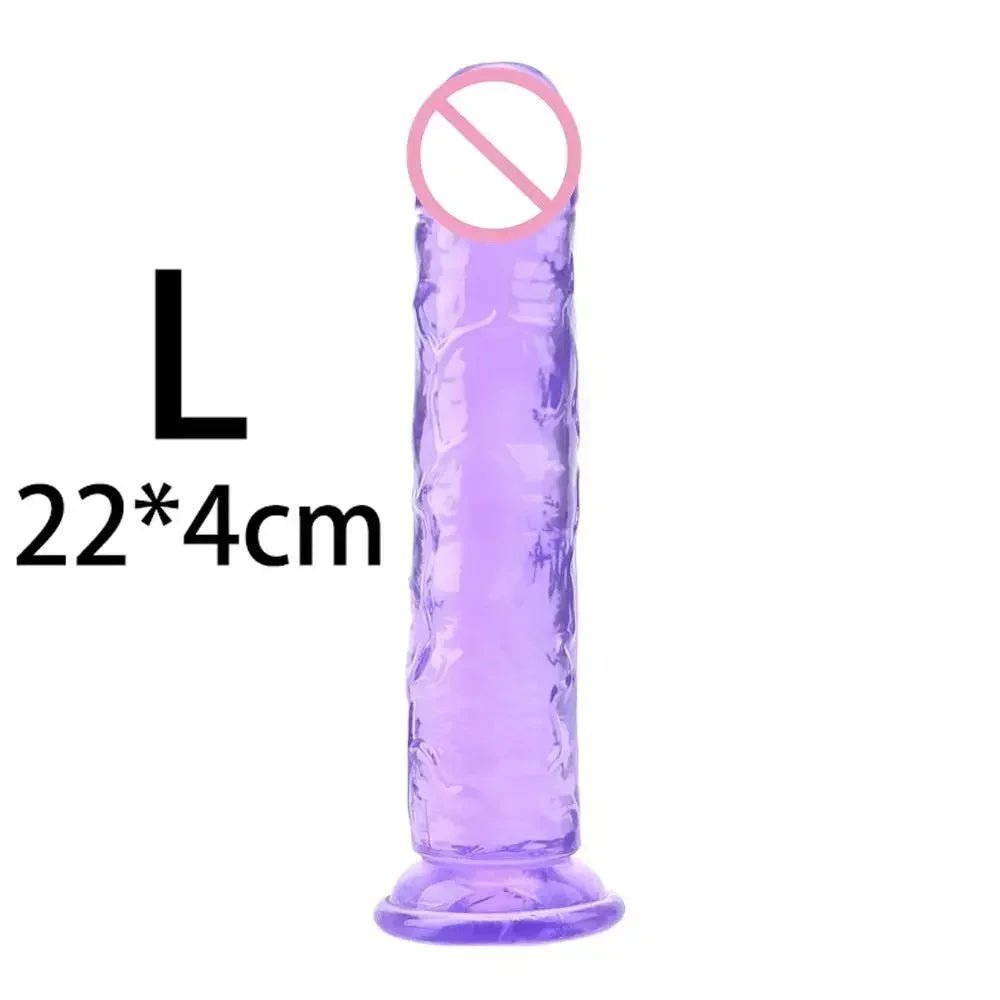 Detail shot of base or attachment on 5 colours small transparent suction cup jelly toy for fun