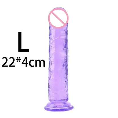 Detail shot of base or attachment on 5 colours small transparent suction cup jelly toy for fun