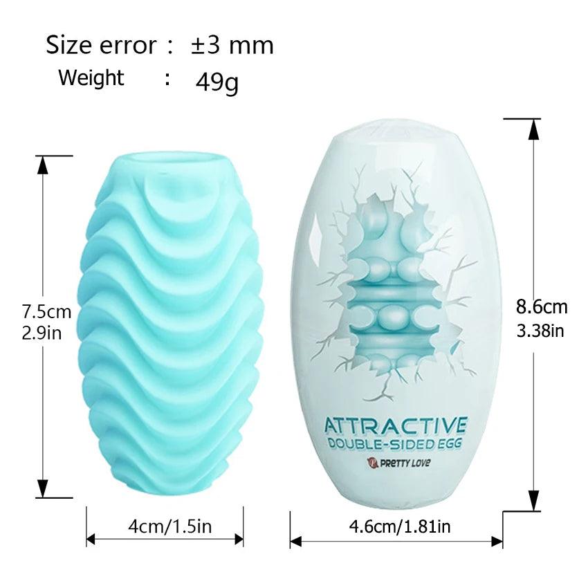Rear or angled view of silicone pocket toy for men - ultimate pleasure experience