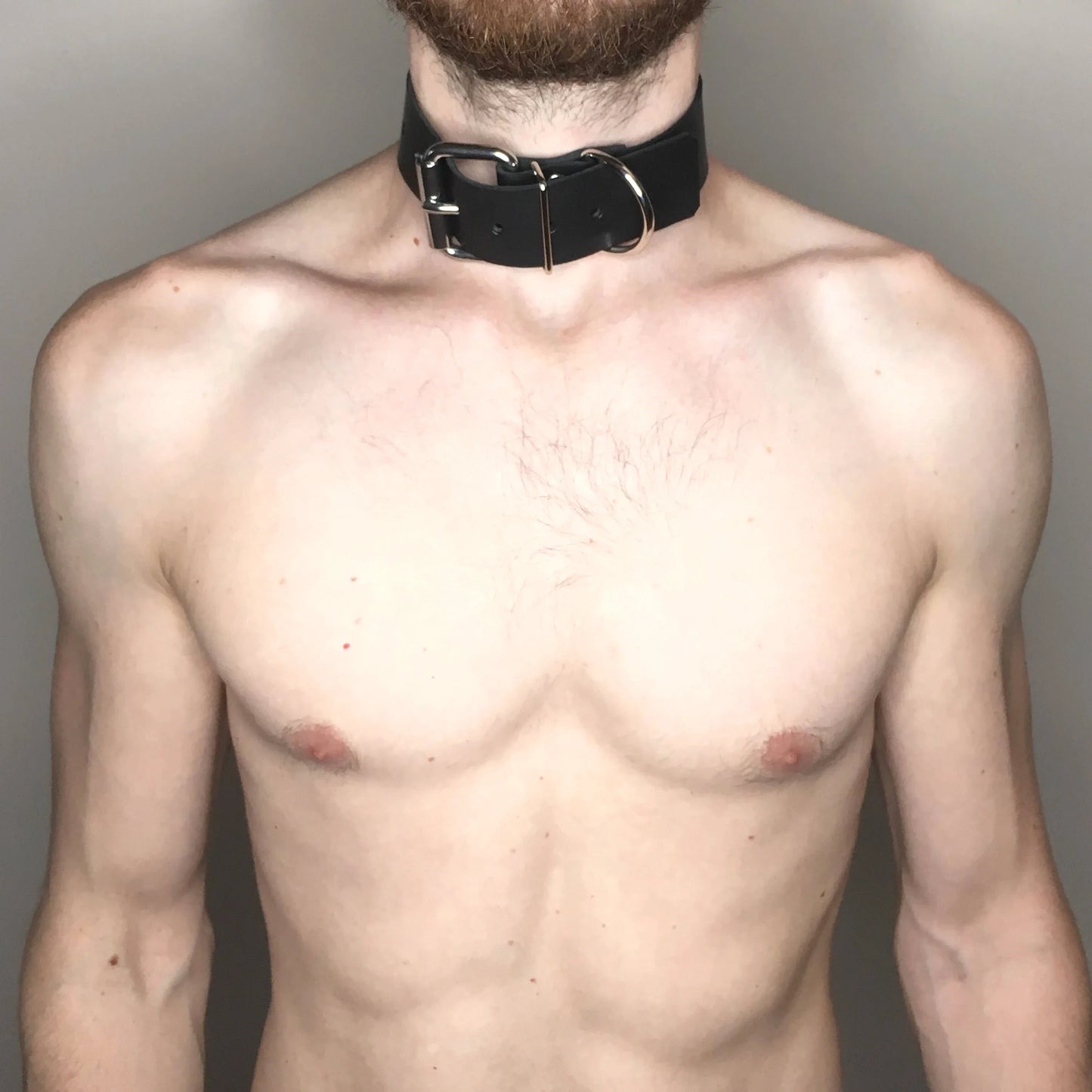Close-up of material and stitching quality on bondage piece