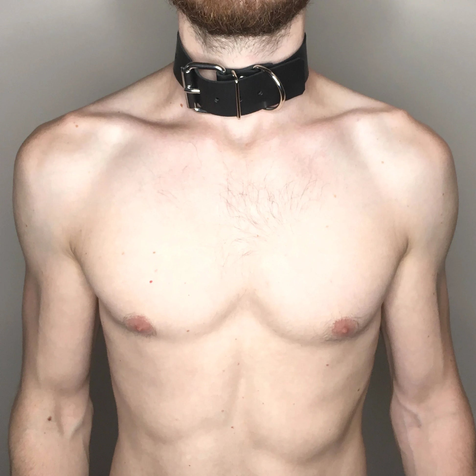 Close-up of material and stitching quality on bondage piece