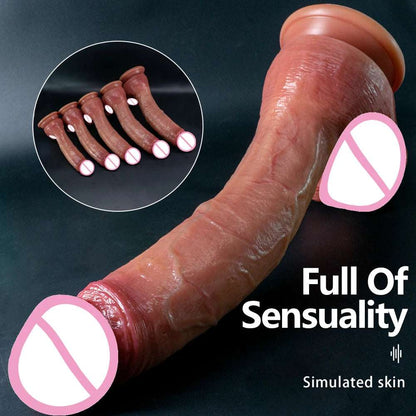 Super Long Skin Dildo intimate Medical Silicone Realistic SexToy For Women pleasureor Makeup Dildo Strapon Suction Cup Dick Adults