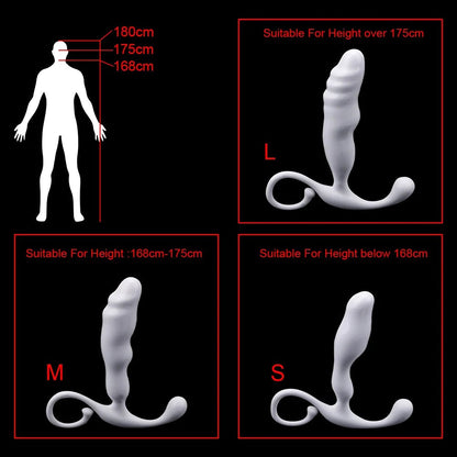 Side profile of firm adult toy showing length and girth