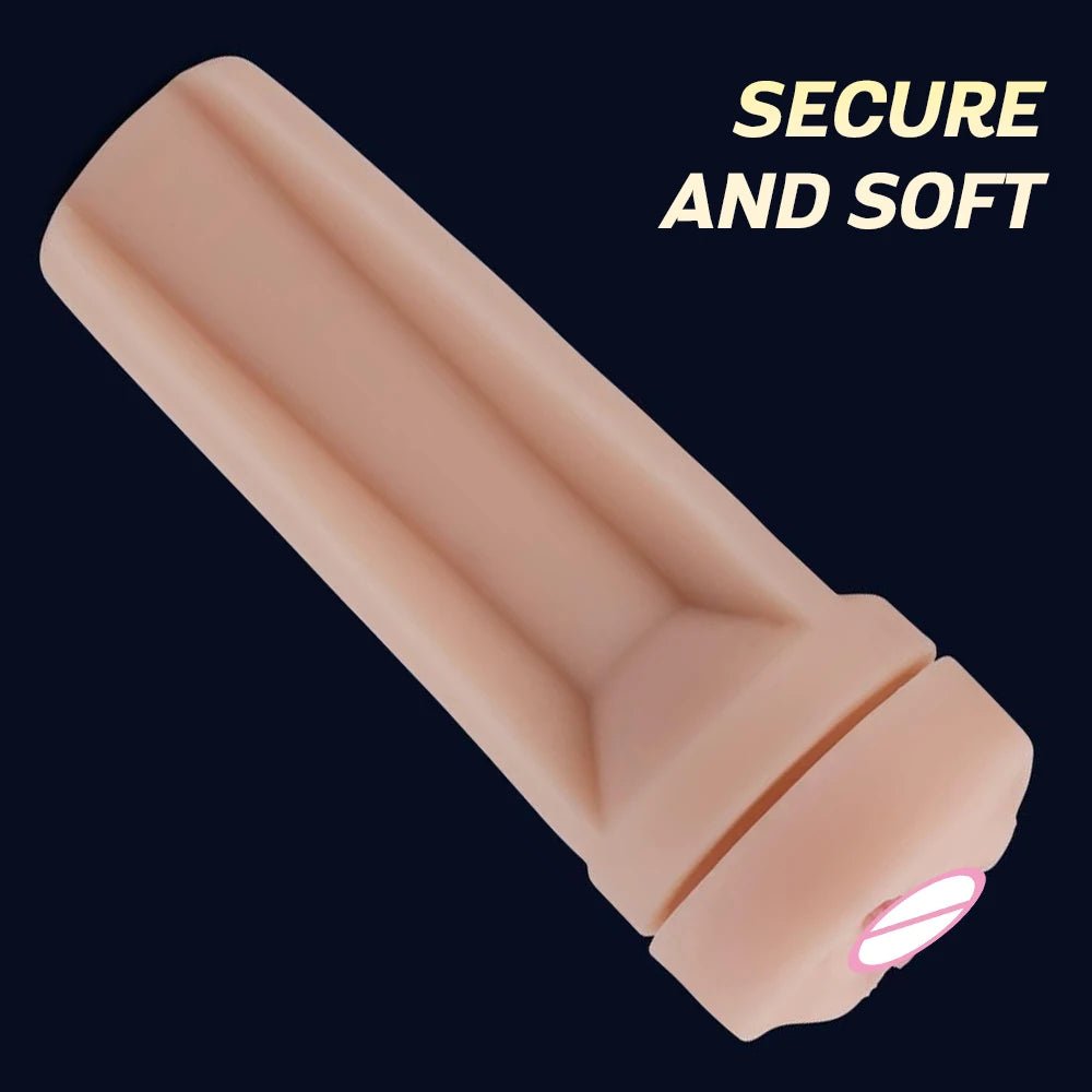 Size comparison of male pleasure device for men for ultimate satisfaction experience with scale reference