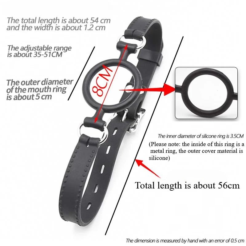 Soft Silicone Mouth Gag Ball Bdsm Oral Fixation Restraints