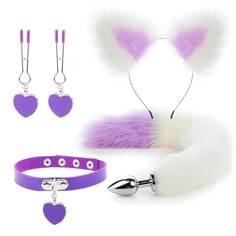 Fox tail plug in multiple tail colour options