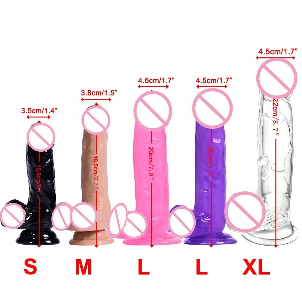 Front view of artificial toy for women with powerful suction cup delight on white background