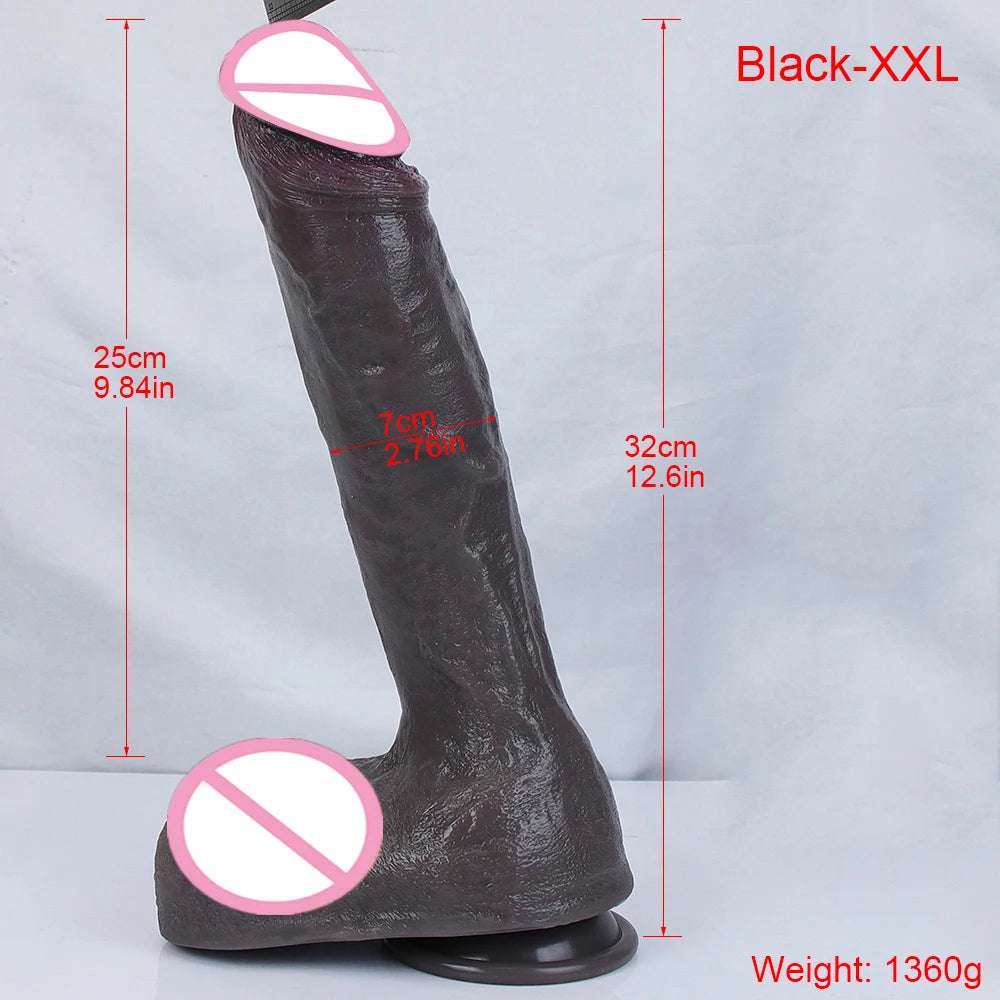 XXL Oversized Realistic Huge Design With Suction C   detail shot of product features