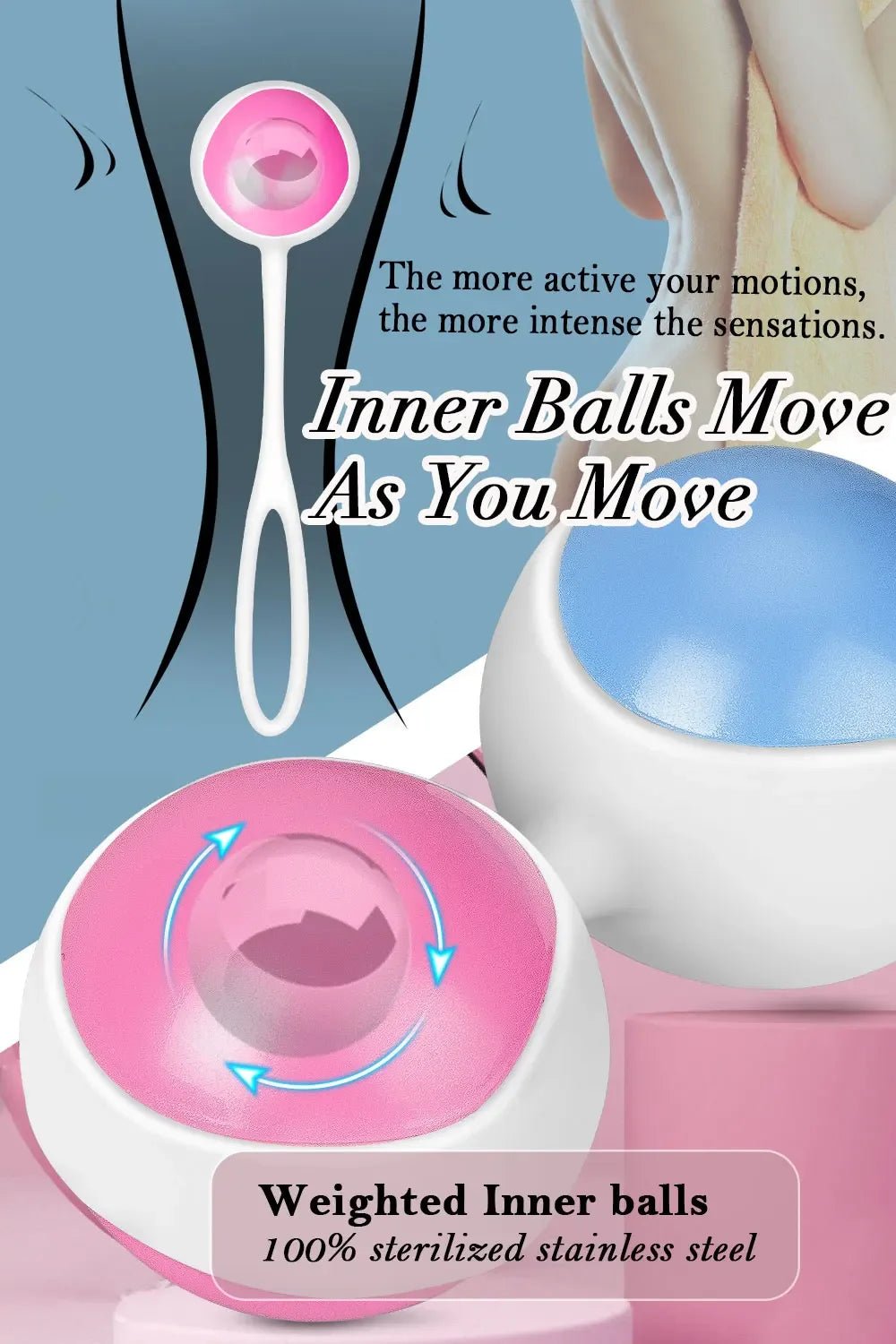 Colour and material options for kegel trainer
