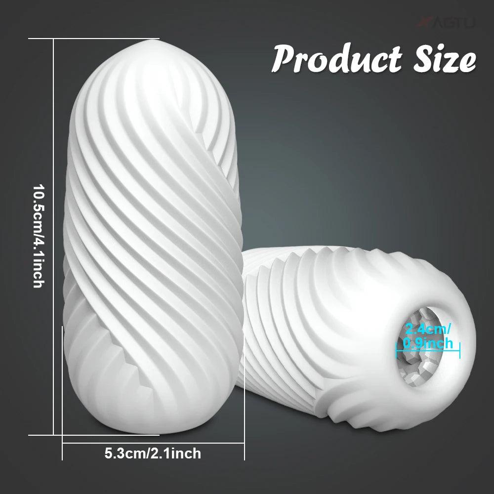 Size comparison of male pleasure device for men for ultimate satisfaction experience with scale reference