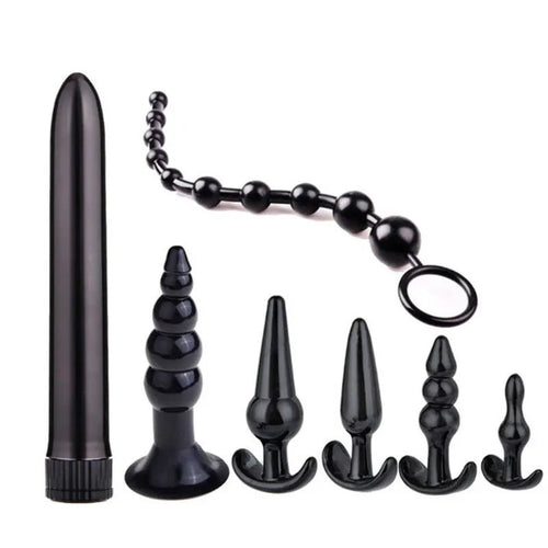 Anal Training Kit – Silicone Butt Plug & Bead Set for Gradual Play