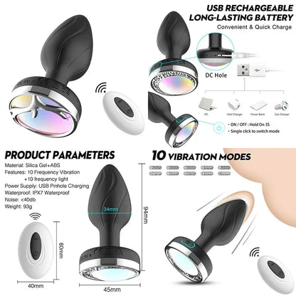 App or remote control for vibrating plug