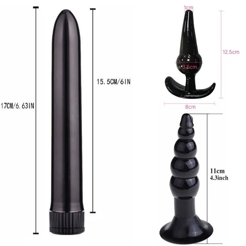 5-piece silicone plug set in graduated sizes