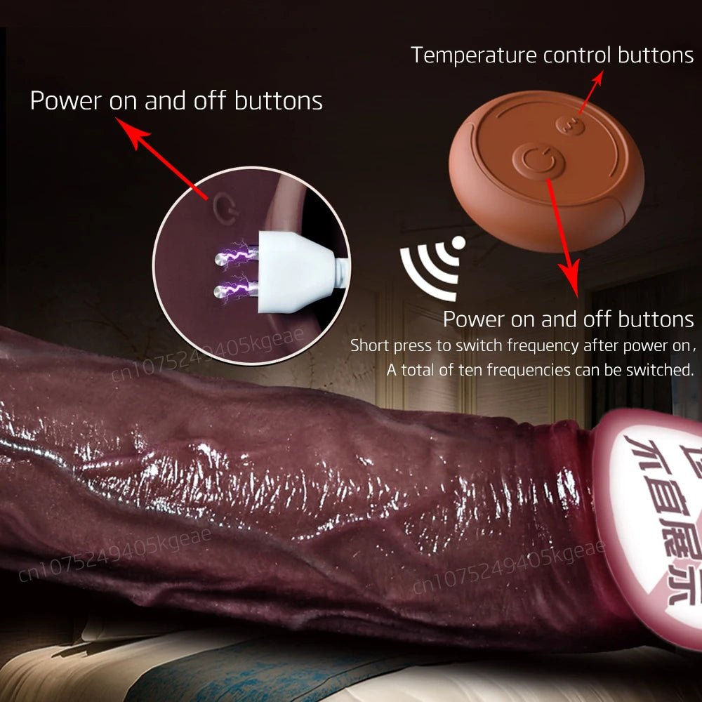 Size comparison of vibrator with scale reference