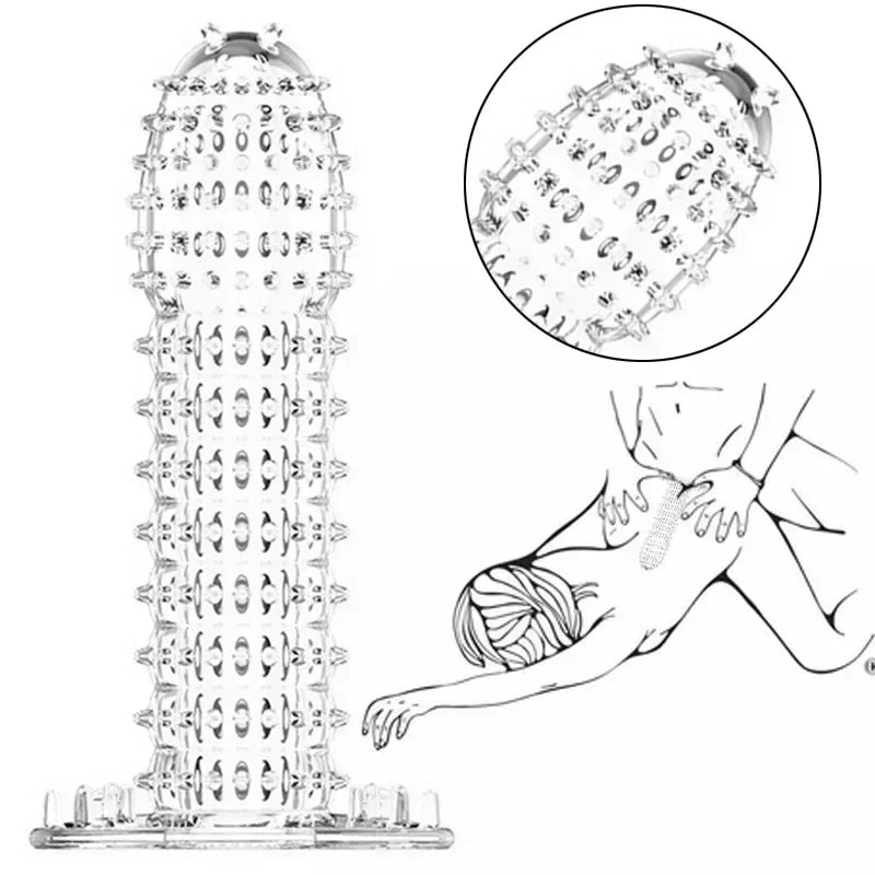 Side profile of reusable male scrotum performanceion delay extension device showing shape and proportions