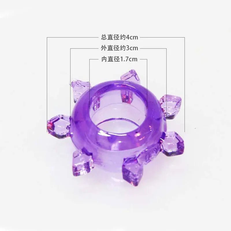 Rear or angled view of 1pc silicone delay aid for erection enhancement toys