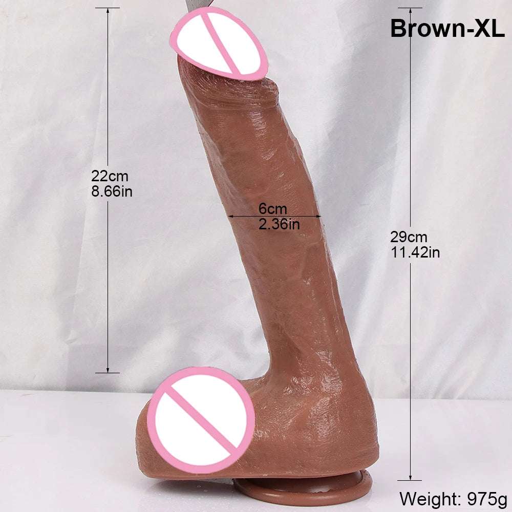 XXL Oversized Realistic Huge Design With Suction C   size and scale reference