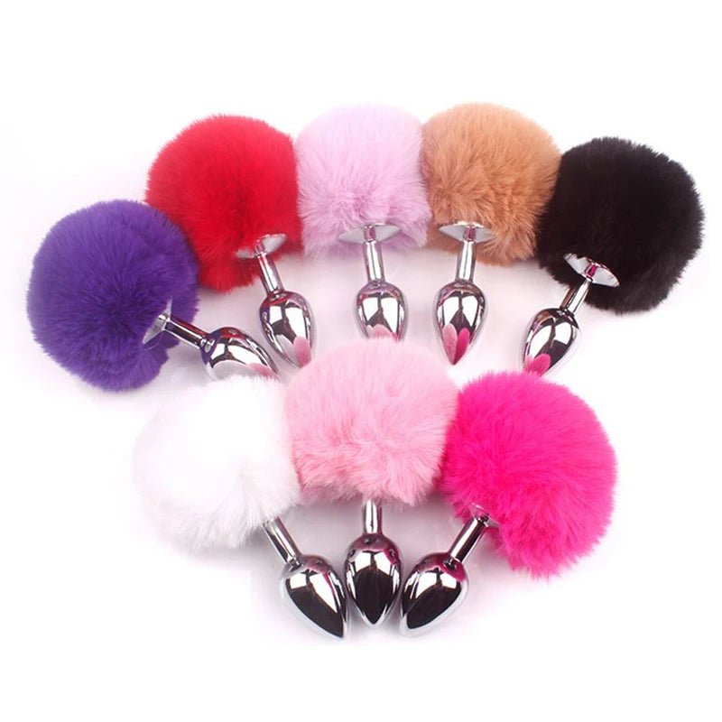 Rabbit tail plug in multiple colour options