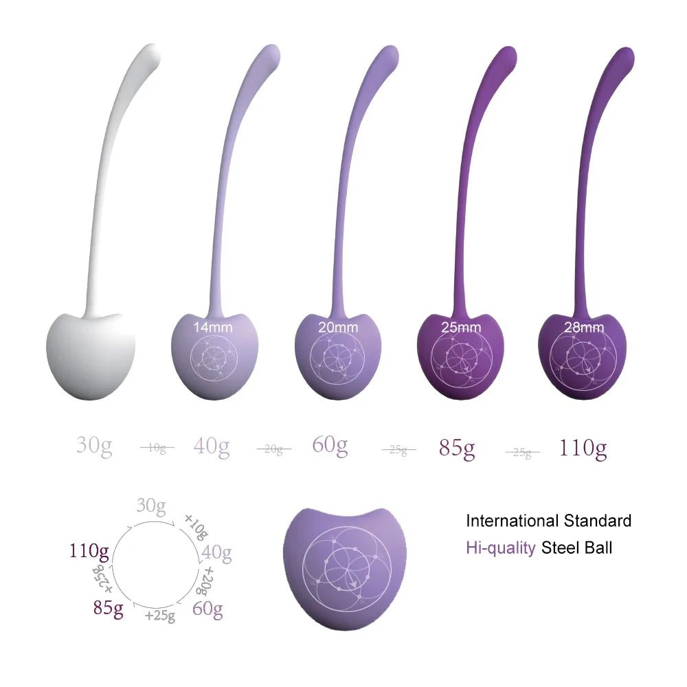 Colour and material options for kegel trainer