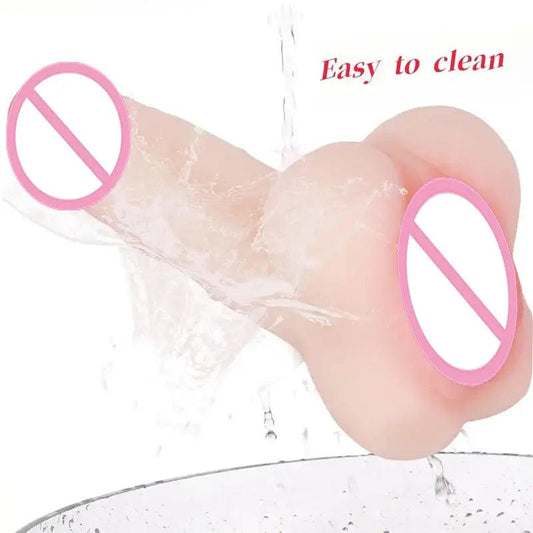 Front view of zuimao 2 in 1 gay toy with anus for ultimate pleasure on white background