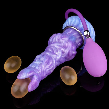 Rear or angled view of colmiss silicone pneumatic ovipositor for unique pleasure experience