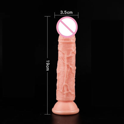 Packaging and accessories included with realistic skin feeling toys for women with suction cup