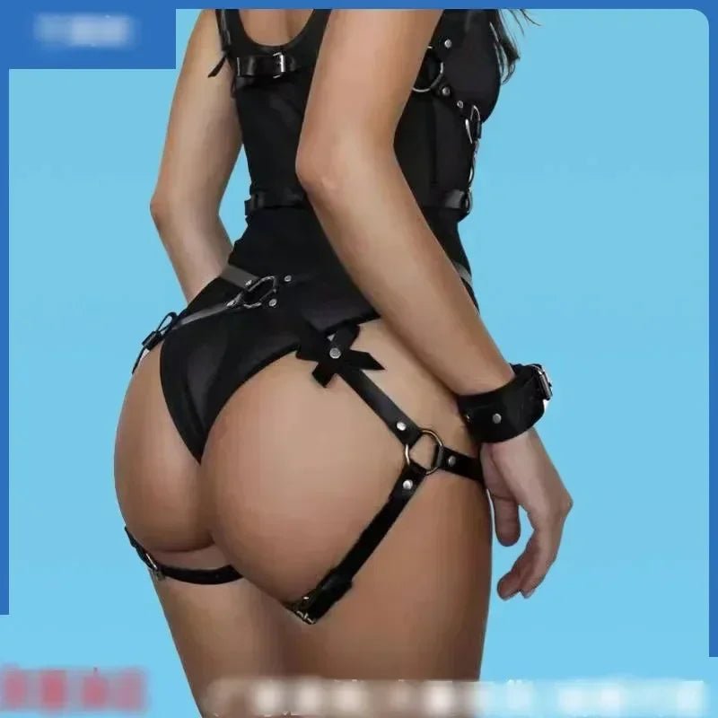 Sexy Women'S Underwear Sm Leather Harness Bondage Lingerie