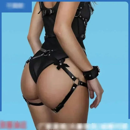 Sexy Women'S Underwear Sm Leather Harness Bondage Lingerie