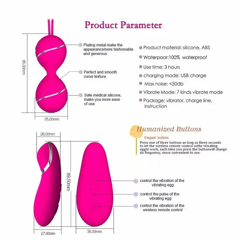 Colour and material options for kegel trainer
