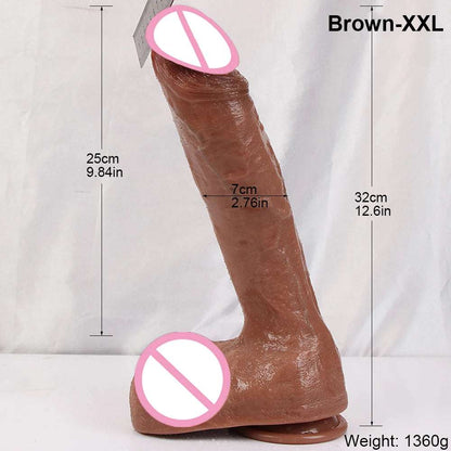 XXL Oversized Realistic Huge Design With Suction C   rear or angled product view