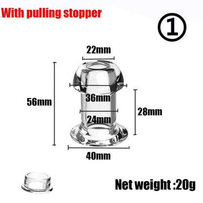 Hollow plug shown with accessories