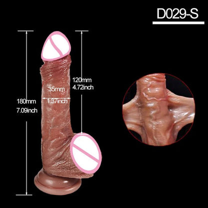 Colour and variant options available for spuer bigger realistic silicone layer toy with suction cup