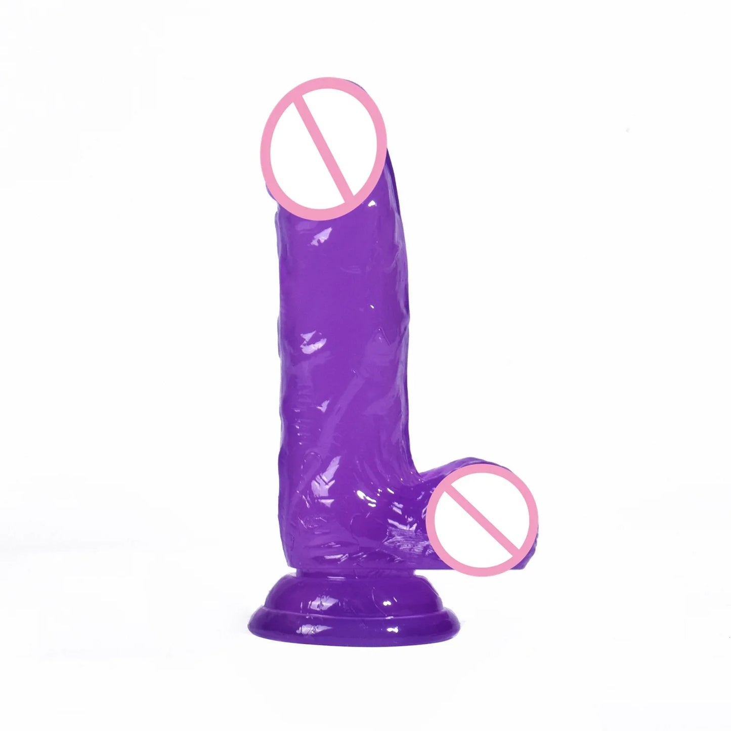 Product overview of artificial toy for women with powerful suction cup delight from above
