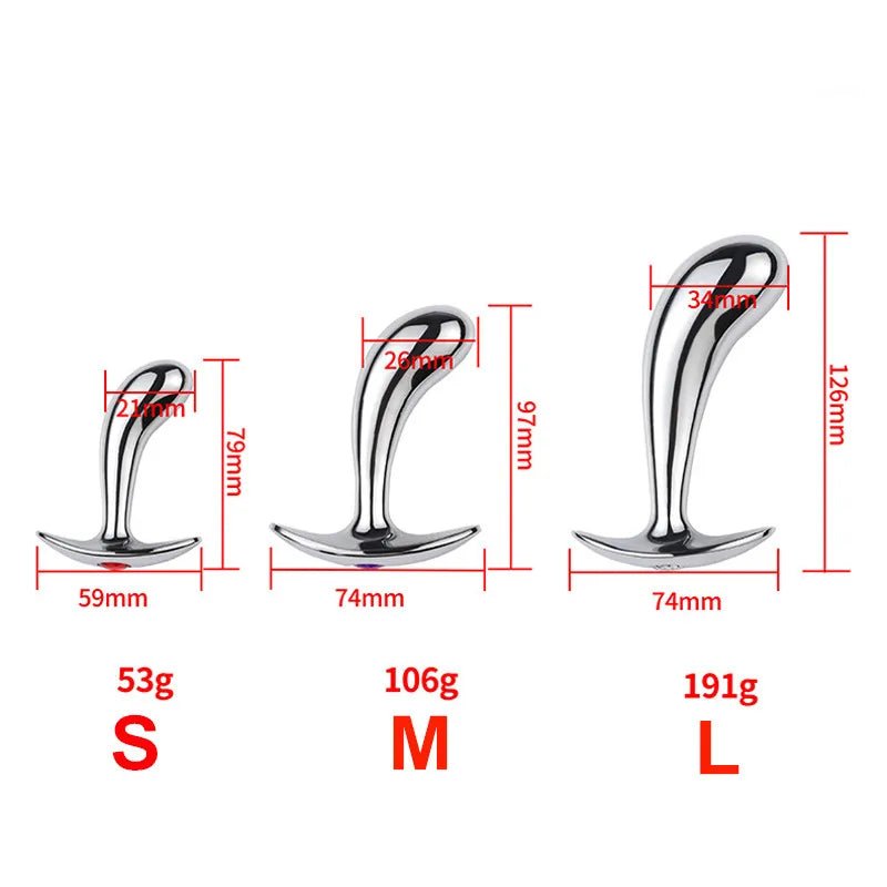 Overhead flat-lay of metal P-spot plug