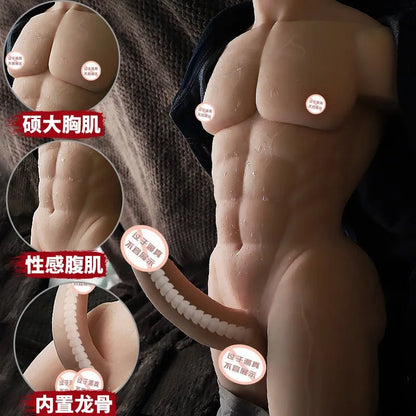 Side profile of adult companion showing body proportions
